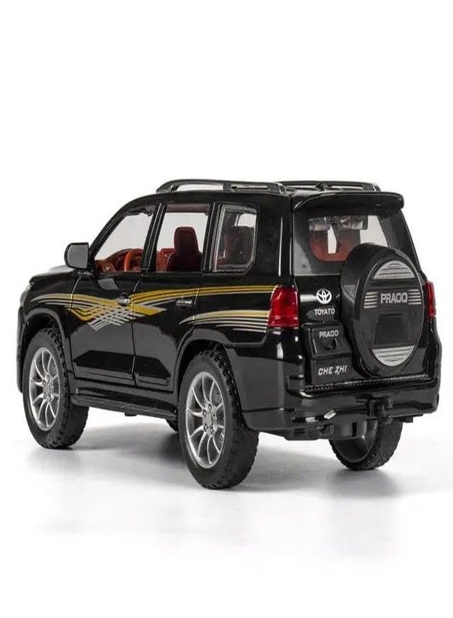 KING FORU 1:24 Scale Exclusive Alloy Metal Pull Back Die-cast Car Model with Sound Light Mini Auto Toy for Kids Metal Model Toy Car with Sound and Light (1.24 Land Cruiser Police CAR-Multicolor) - Image 5